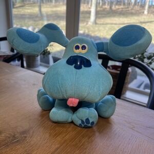 Vintage BLUES CLUES PLUSH DOG Toy 1997 Tyco "POSE A BLUE" Stuffed‎ Animal